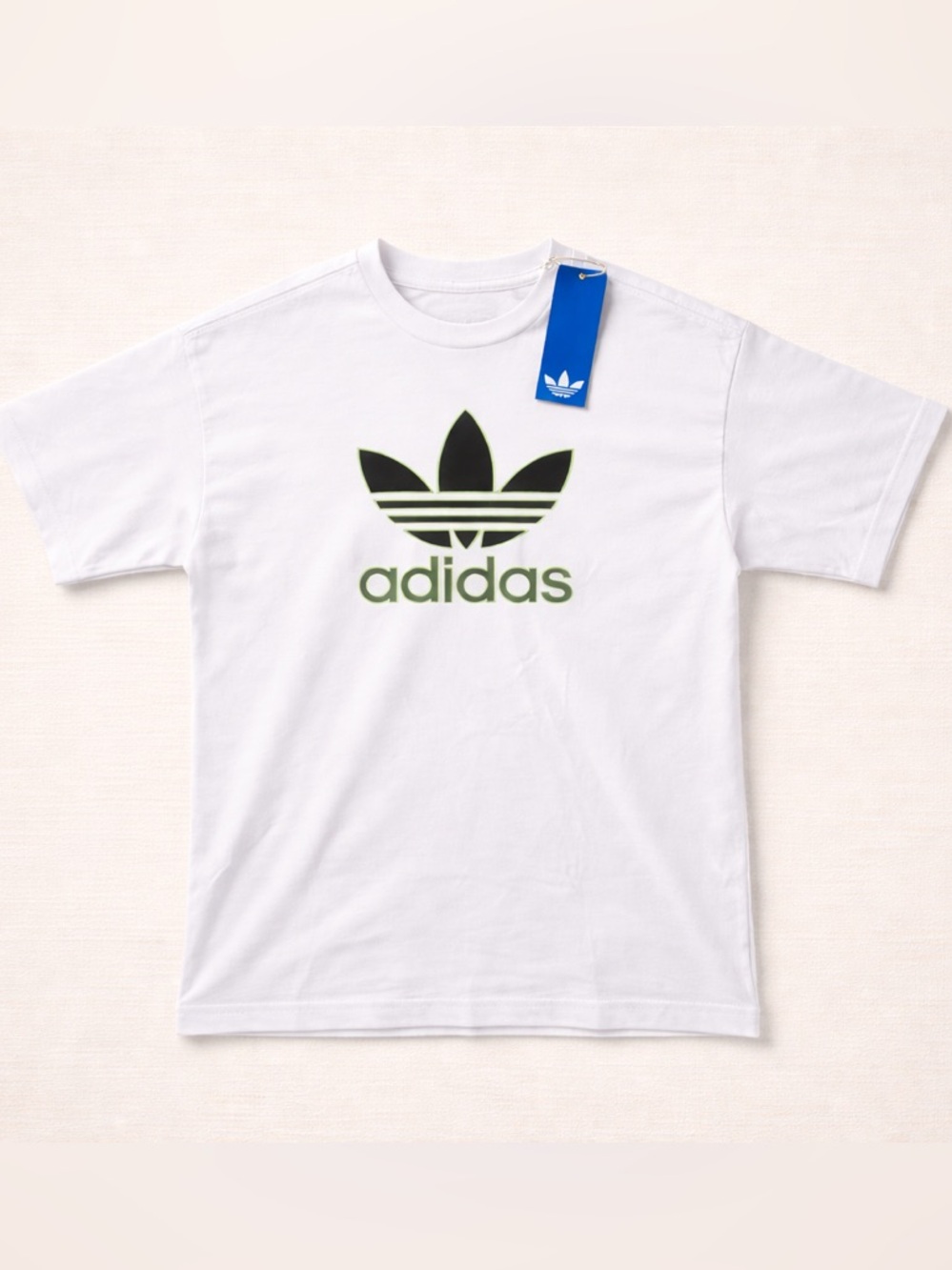 adidas Oversized White Logo Short Sleeve Crew Neck T-Shirt 9-10Y/140